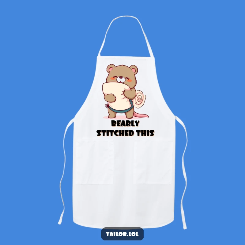 Funny Bear Tailor Apron - Hilarious Wear for Tough Crafting Jobs