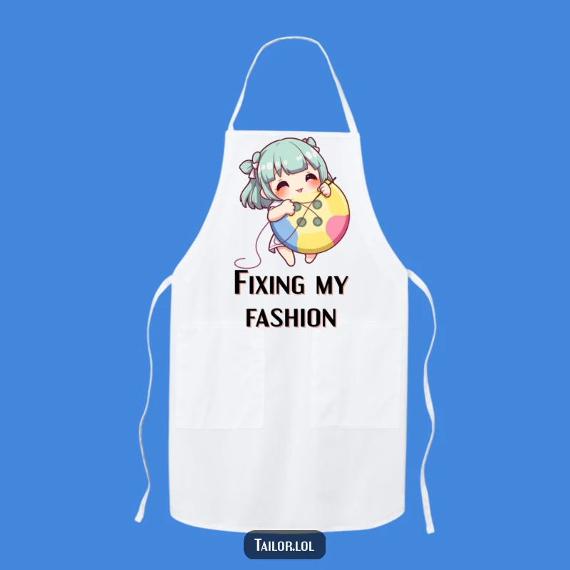 Funny Stitching Character Apron - Craft Room Humor Gift