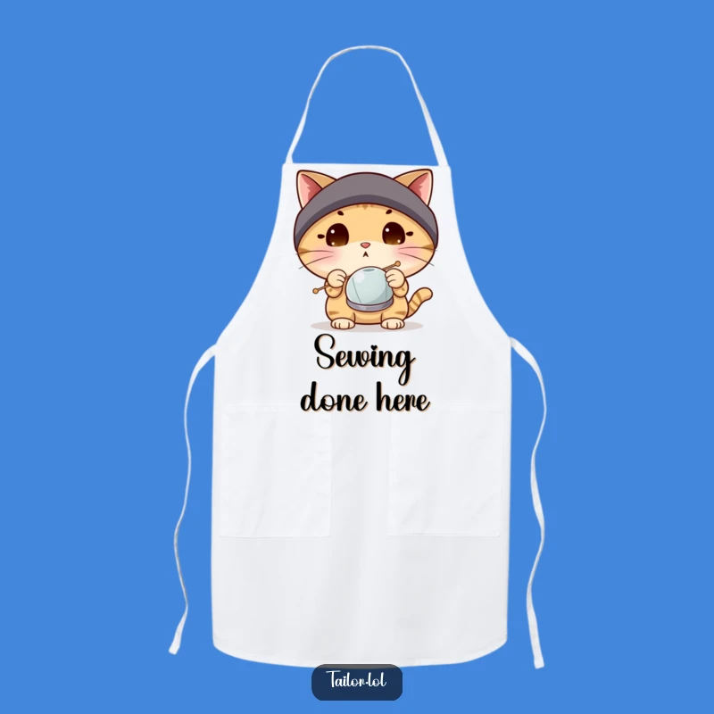 Funny Cat Sewing Apron: Keep Clean and Laugh with This Hilarious Design