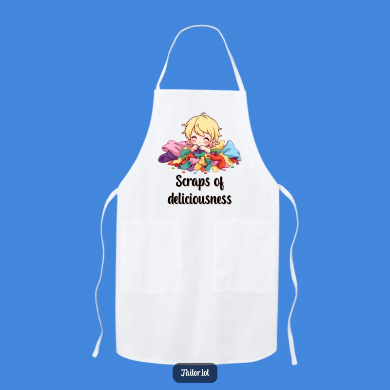 Funny Fabric Scrap Apron: Sorting Protection, Practical Gift for Messy Crafters