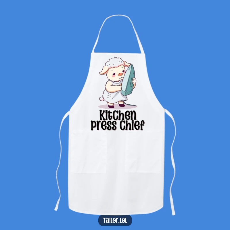 Funny Silly Sheep Ironing Shirt Apron, Kitchen Hero & Hilarious Gift