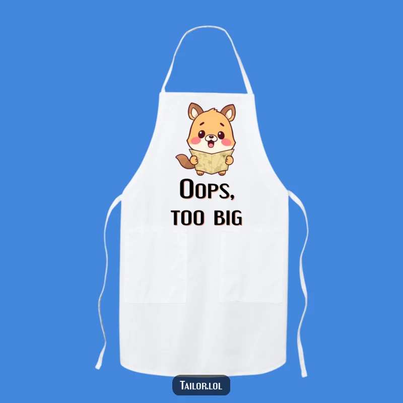 Funny Surprised Animal Measuring Tape Apron Kitchen Humor, Hilarious Gift