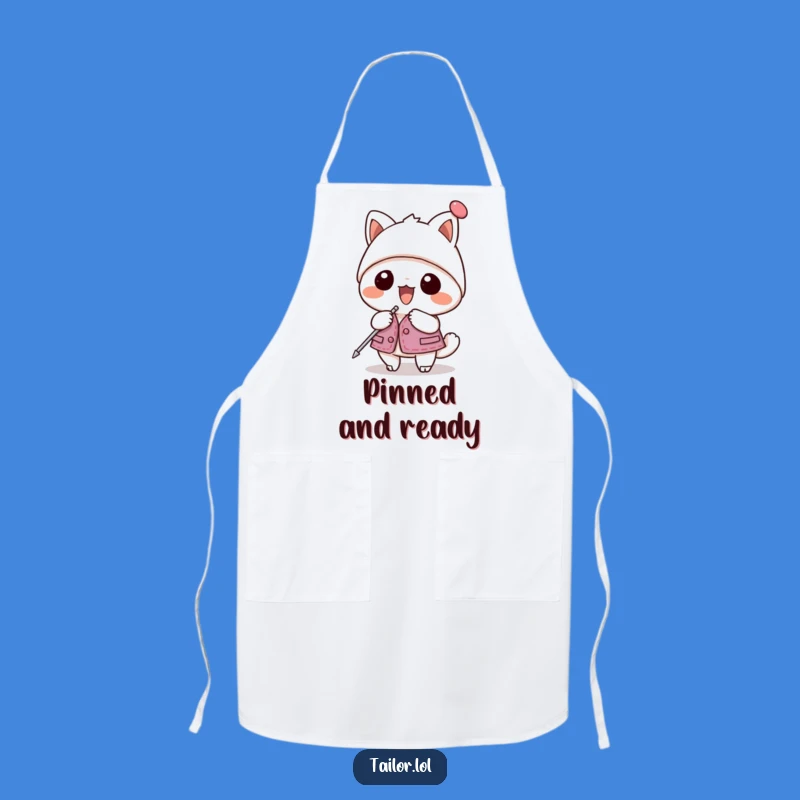 Funny Kawaii Pinning Apron: Sew with Cuteness & Humor!