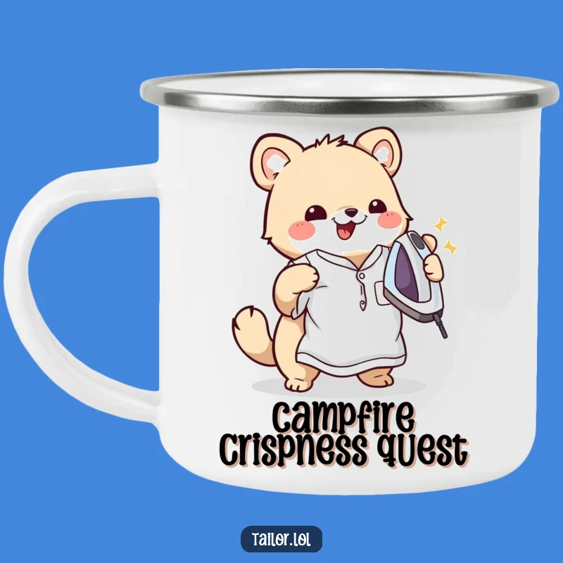 Funny Animal Ironing Camping Mug: Neat Humor for Your Outdoor Adventures