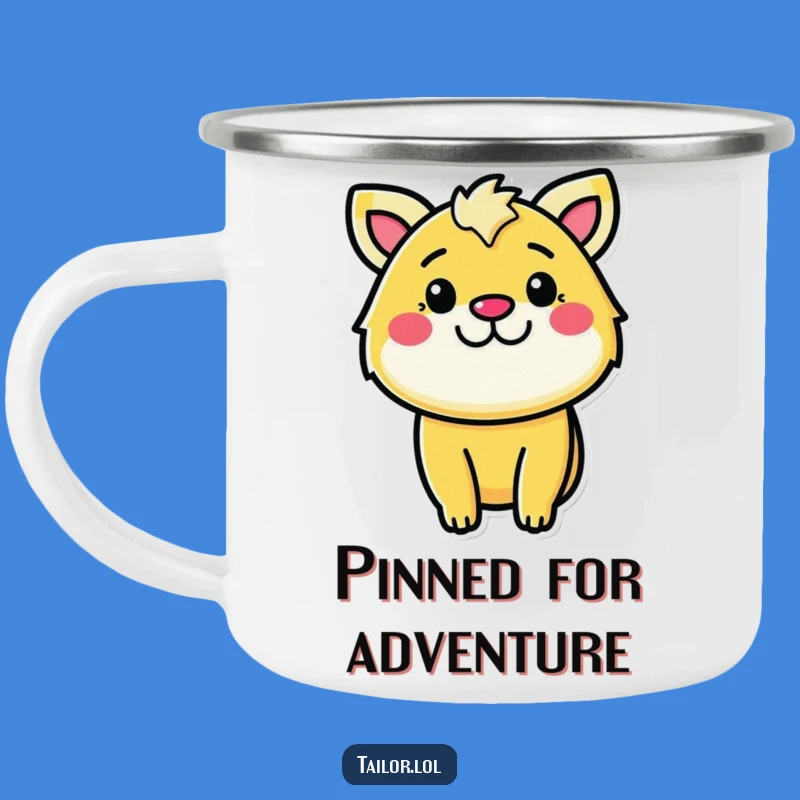 Funny Determined Sewer Camping Mug: Durable Animal Fabric Pinning Enamel Cup, Great Funny Gift