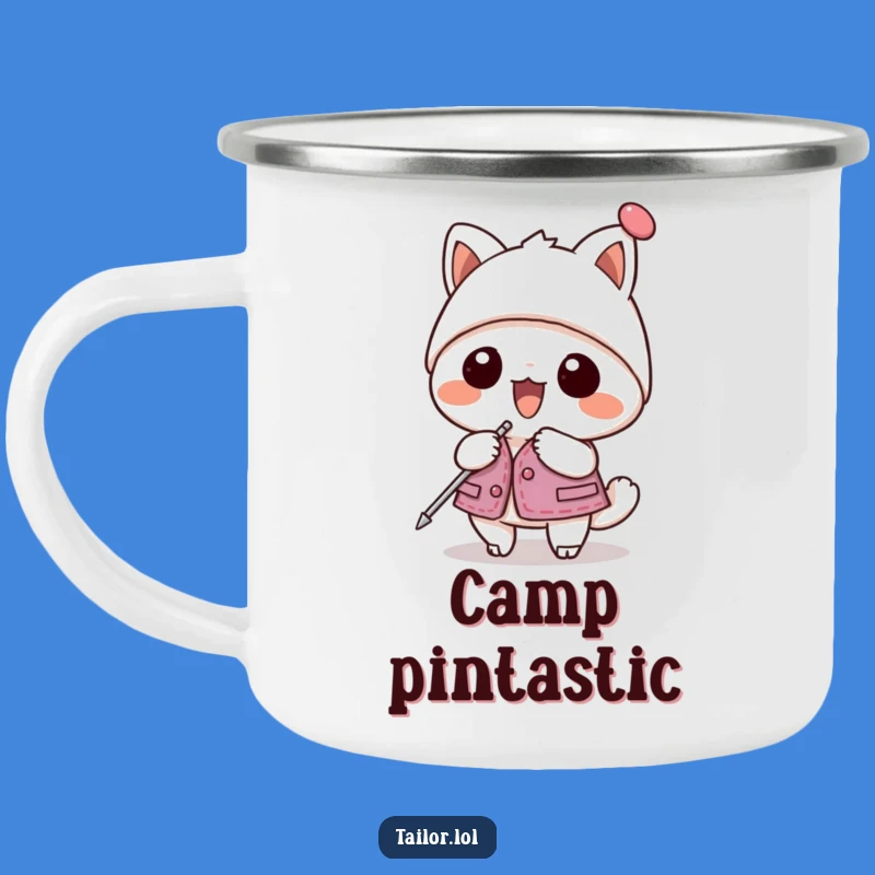 Funny Kawaii Pinning Camping Mug: Cute Adventures!