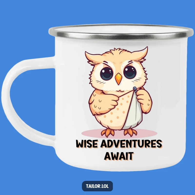 Funny Owl Sewing Camping Mug: Durable Wise Crafter Owl Mug, Great Gift