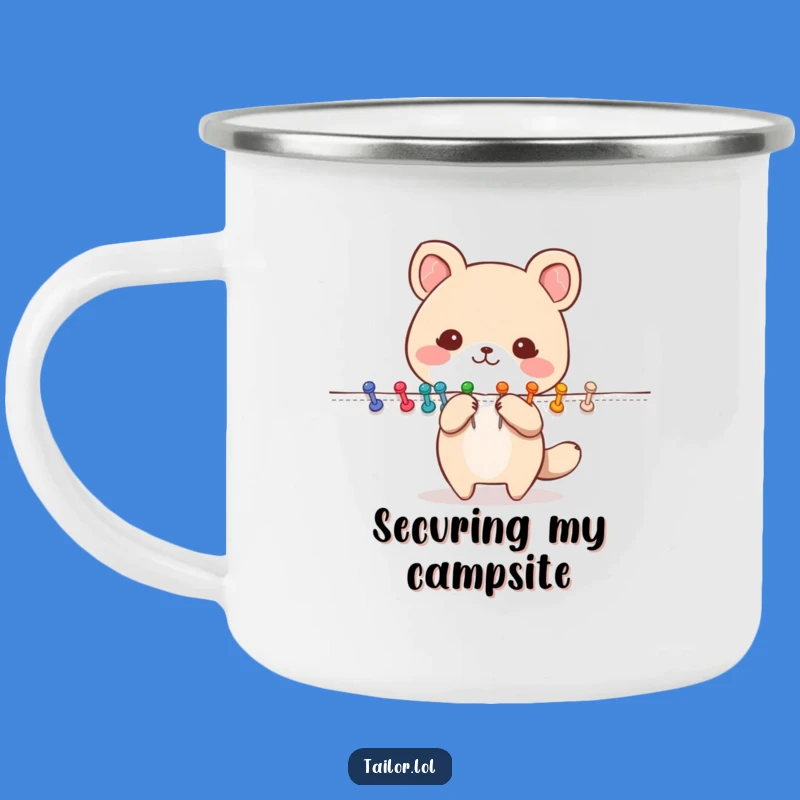 Funny Pinning Animal Camping Mug: Critter Pins Fabric Outdoors, Perfect Funny Gift