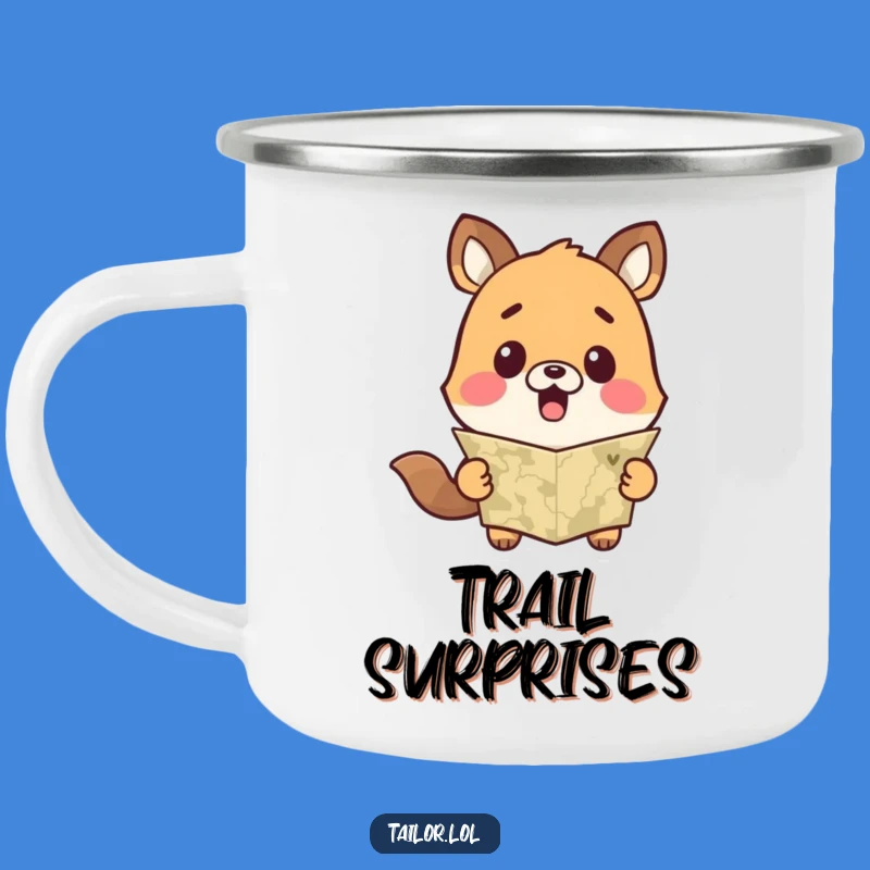 Funny Surprised Animal Measuring Tape Camping Mug Outdoor Humor, Hilarious Gift