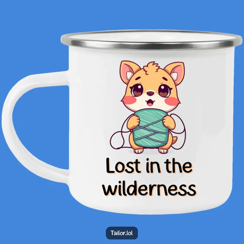 Funny Tangled Animal Camping Mug - Adventure Mishaps with Cozy Humor