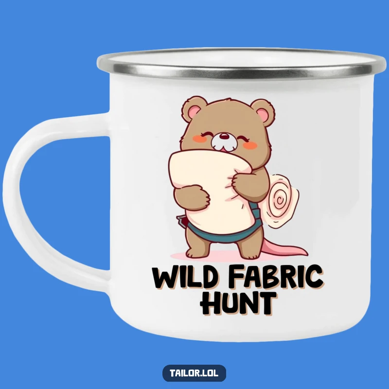 Durable Funny Bear Tailor Camping Mug - Hilarious Outdoor Sewing Gear