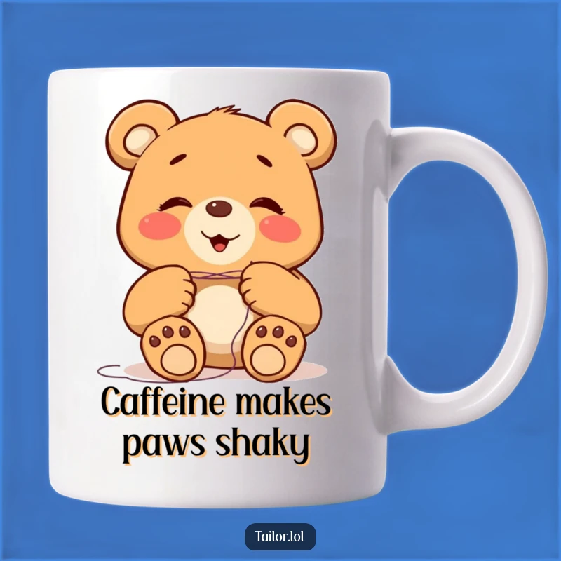 Funny Giggling Bear Mug: Hilarious Dexterity Challenge Gift for Clumsy Hands