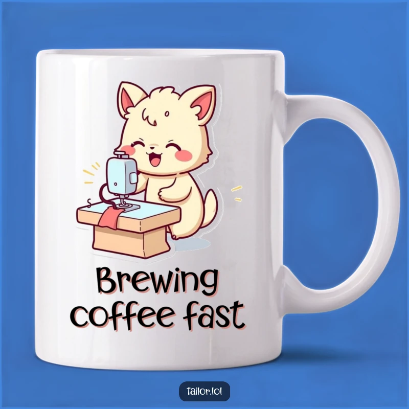 Funny Fast Sewer Mug: Joyful Animal Stitch Master, Perfect Funny Gift for Crafters