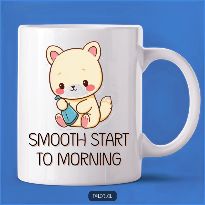 Funny Ironing Critter Mug: Cute Animal Pressing Tiny Cloth, Perfect Funny Gift!