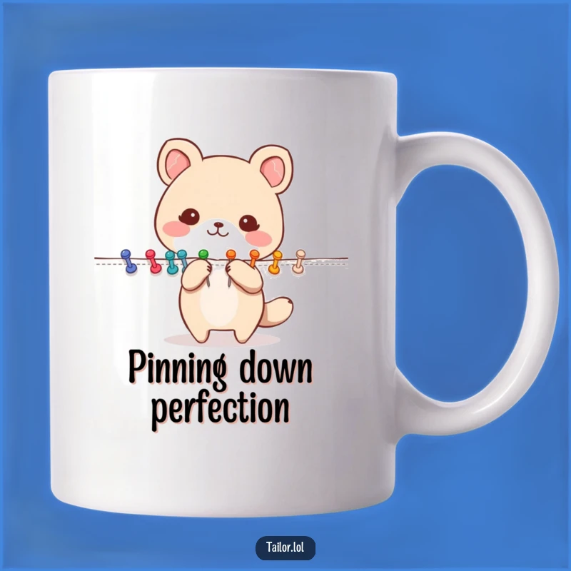 Funny Pinning Animal Mug: Happy Critter Pins Fabric, Perfect Funny Gift