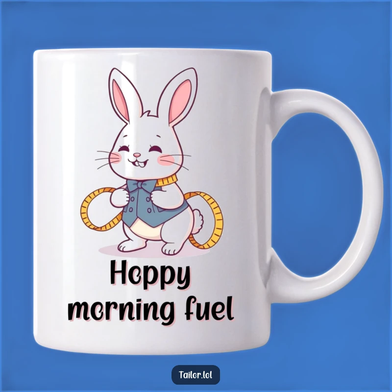 Funny Rabbit Tailor Mug - Whimsical Measuring Art, Perfect Gift for Sewists