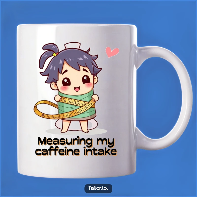 Funny Sewing Enthusiast Mug: Measuring Thread Spool, Perfect Gift for Crafty Friends