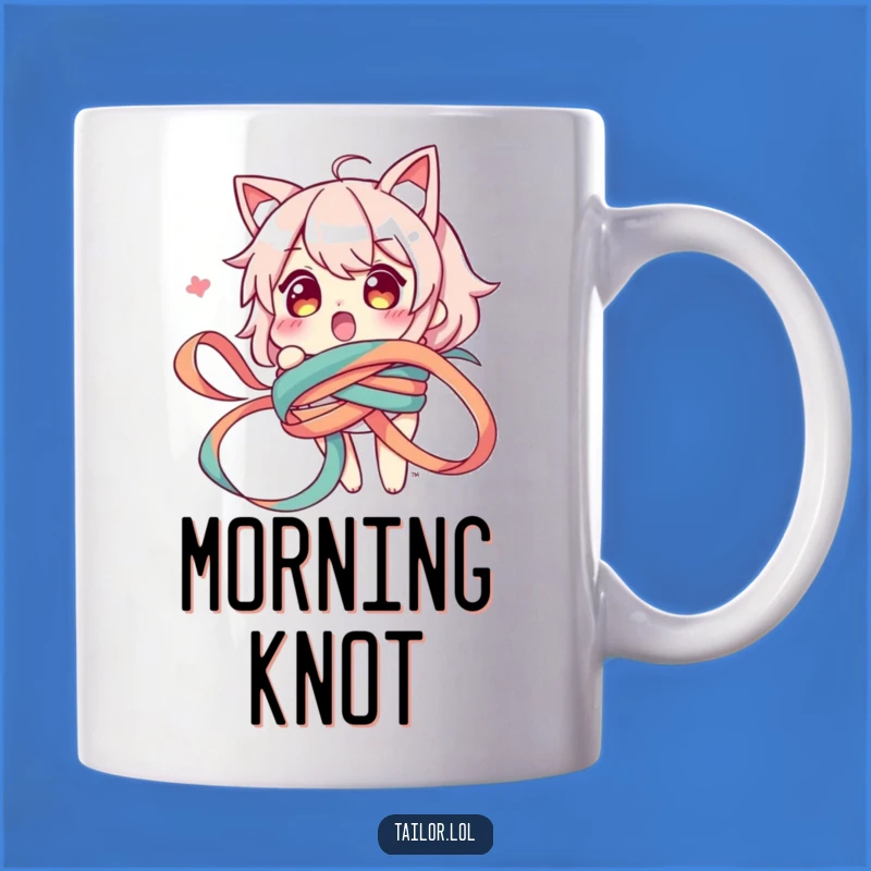 Funny Tangled Ribbon Surprise Mug: Hilarious Gift for a Clumsy Friend or Party Lover