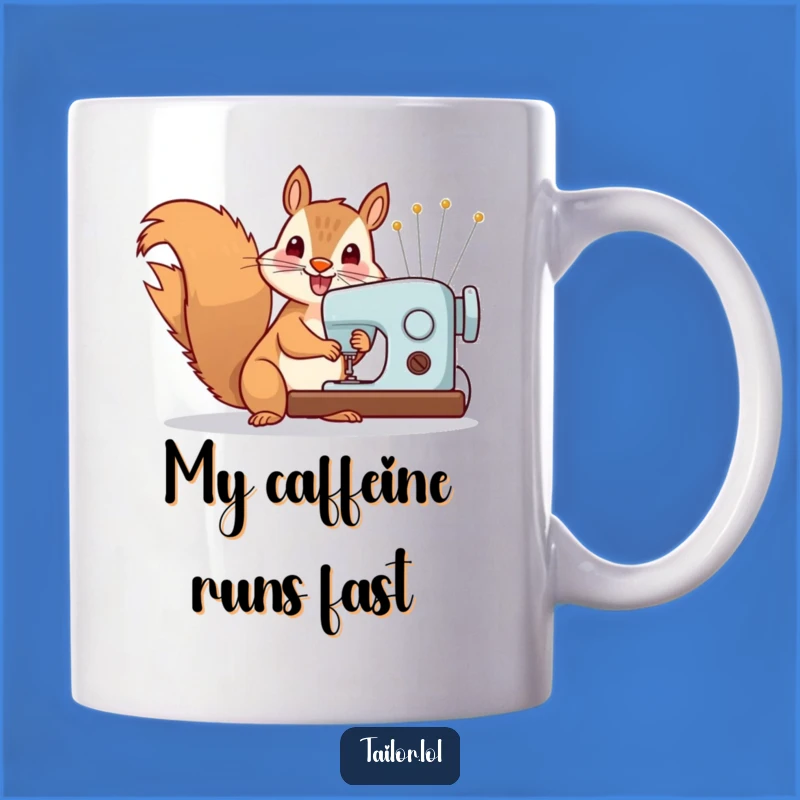 Funny Squirrel Sewing Mug: Hilarious Crafter Squirrel Gift for Sewing Enthusiasts