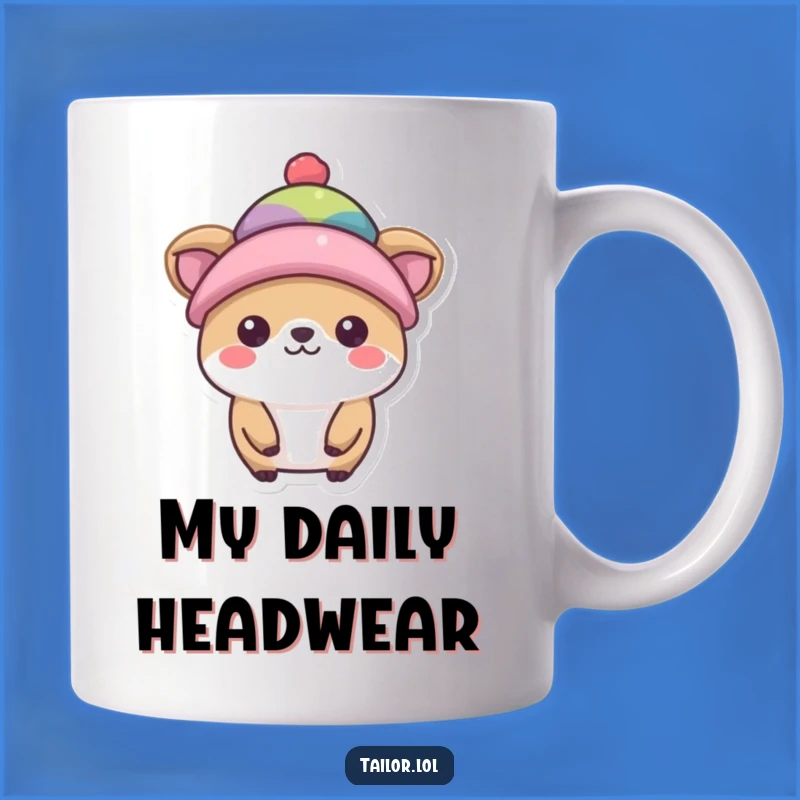 Funny Hat Model Mug: Adorable Animal Fashionista, Perfect Funny Gift for Style Lovers