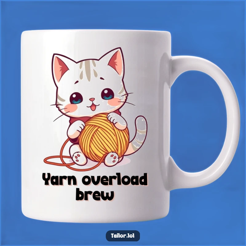 Yarn Cat Tailor Mug: A Funny Gift for Cat Lovers & Sewers