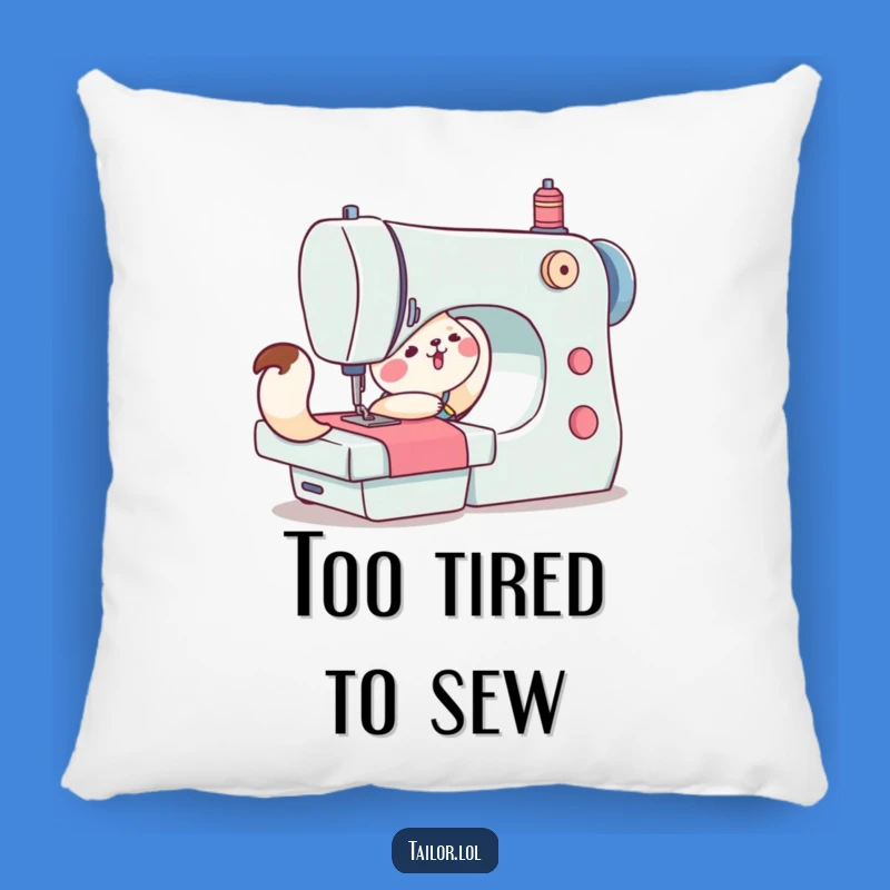 Funny Animal Sewing Pillow: Cozy Comfort for Determined Crafters and Humor Lovers