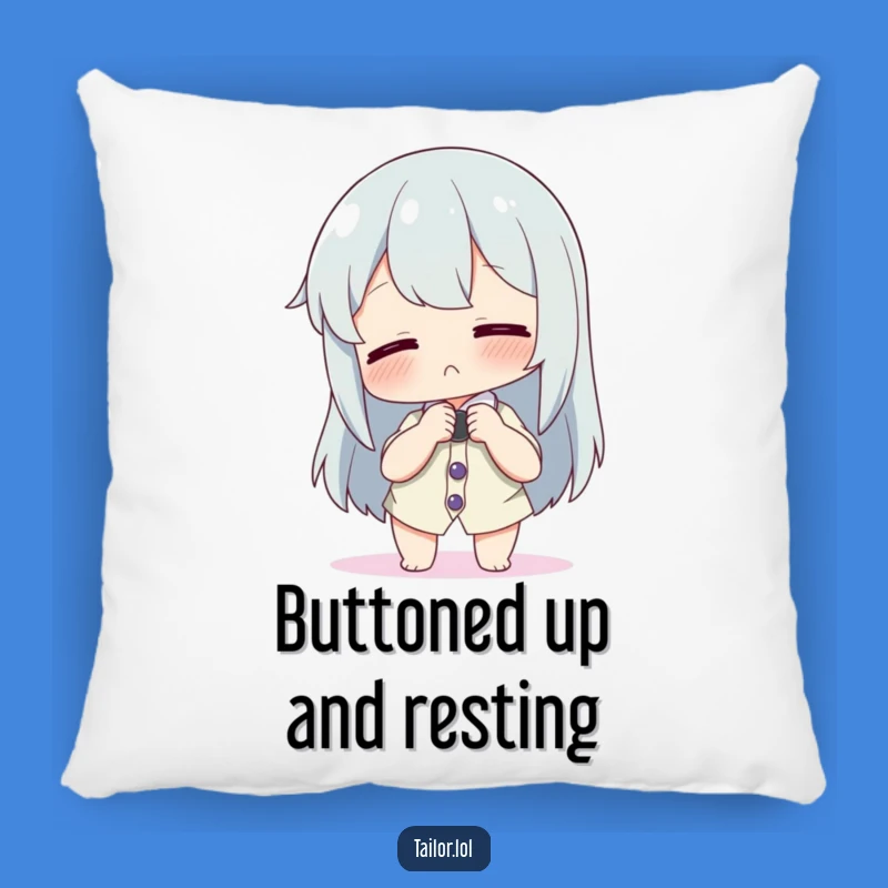Funny Button Trouble Pillow: Comfy & Quirky Decor!