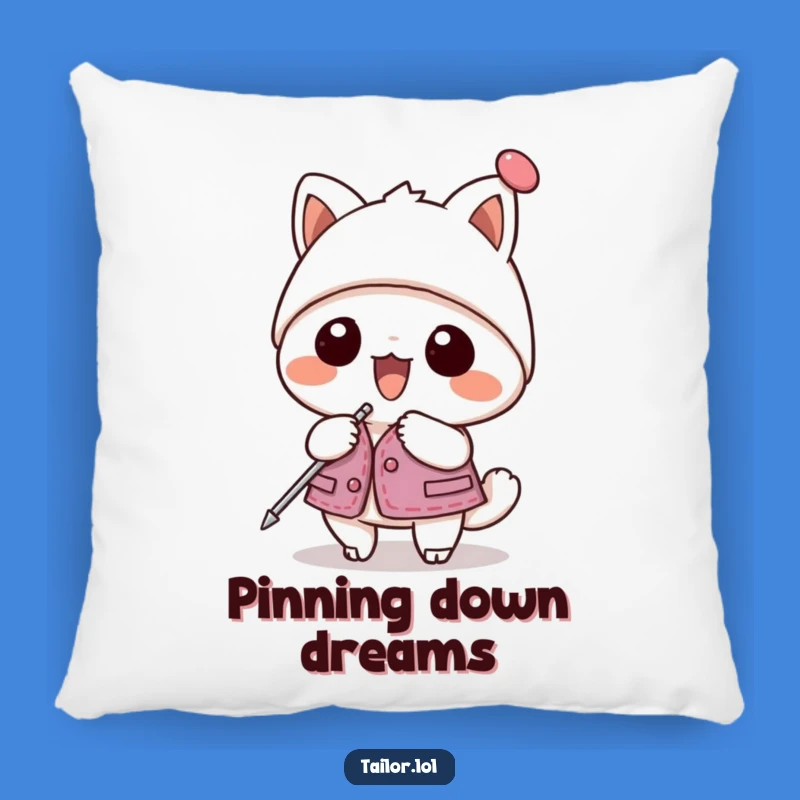 Funny Kawaii Pinning Pillow: Cozy Cute Decor Accent!