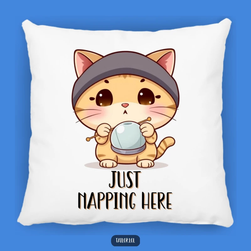 Funny Surprised Cat Pillow: Cozy Humor for Your Craft Room or Couch