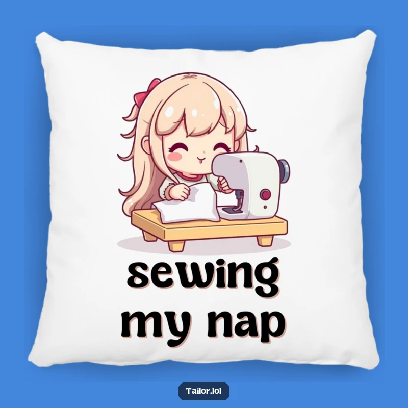 Cozy Funny Seamstress Pillow a Soft Gift for Sewing Nooks