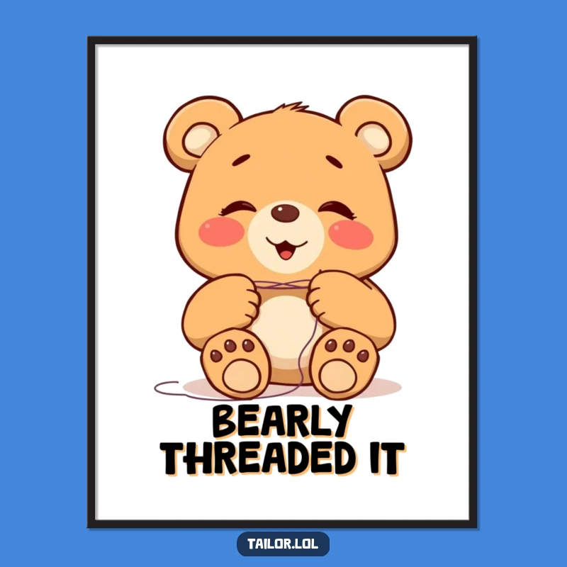 Funny Giggling Bear Digital Print: Hilarious Art for Playful Spaces