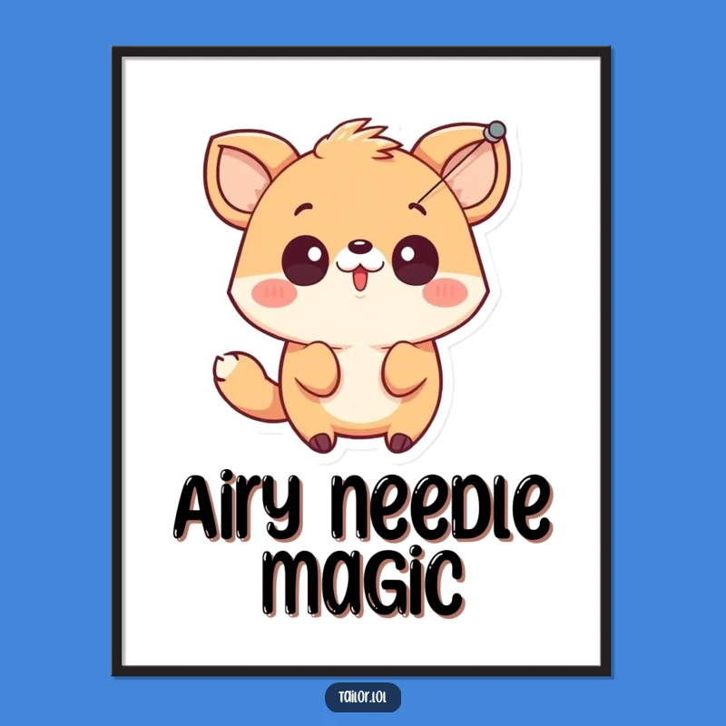 Funny Surprise Digital Art: Animal Sewing Print, Instant Humorous Decor