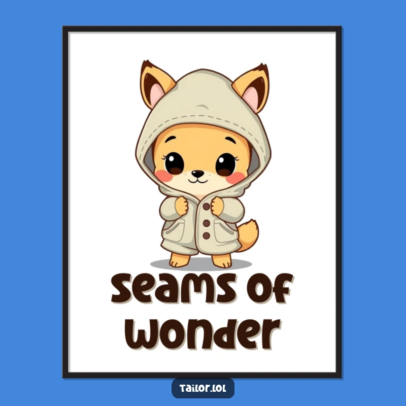 Funny Garment Admirer Digital Art: Instant Download of Curious Animal Art