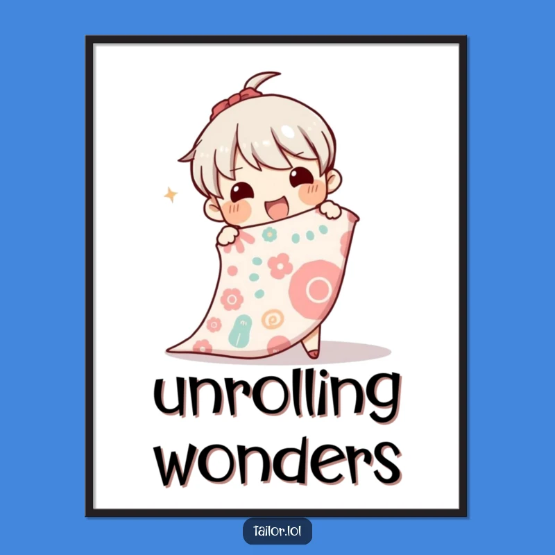 Funny Fabric Fanatic Art Print a Creative Gift for Home Decor