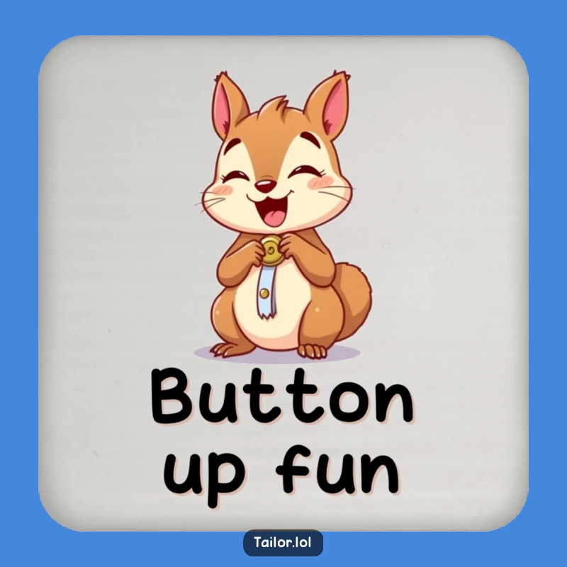 Funny Excited Squirrel Drink Coaster: Charming Protection for Your Surfaces