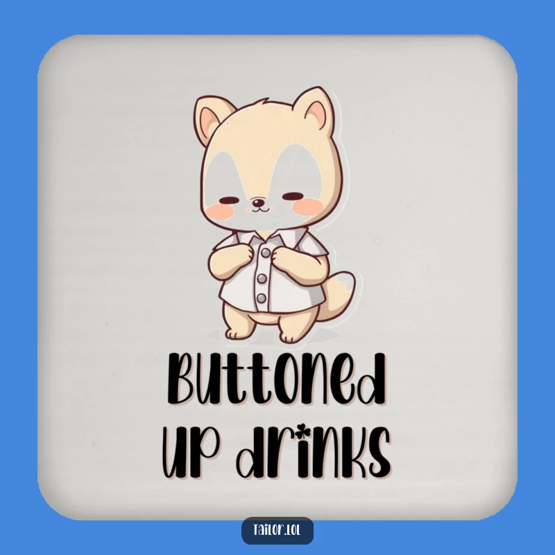 Funny Coaster Set: Cute Animal Button Adjuster Protecting Surfaces, Great Funny Gift!