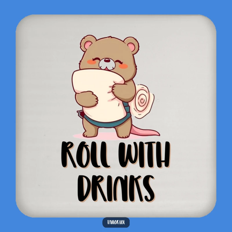 Funny Bear Tailor Drink Coaster - Hilarious Surface Protection