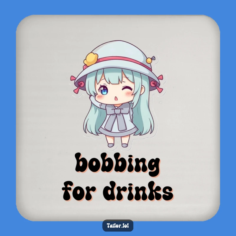 Funny Bobbin Hat Coaster Set a Chic Gift for Crafty Homes