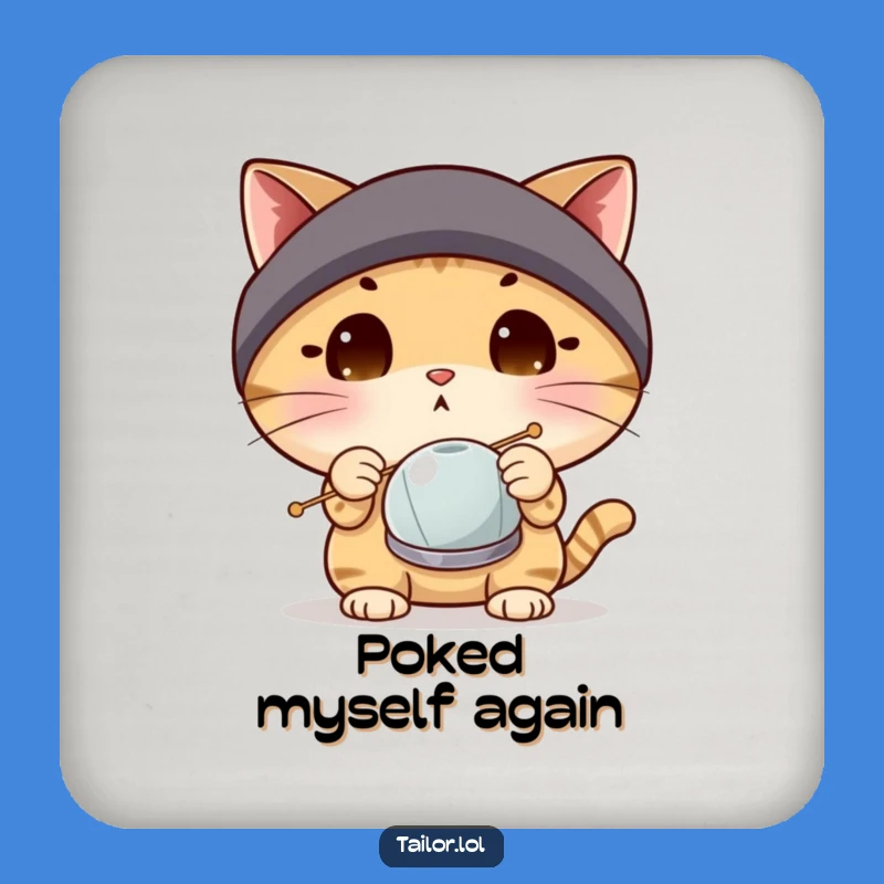 Funny Cat Needle Coaster: Protect Surfaces with Hilarious Sewing Art