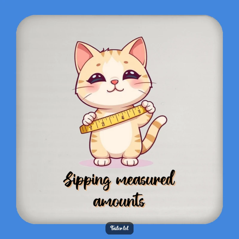 Funny Cat Sewing Coasters (Set of 4) - Cute Fabric Design, Table Protection