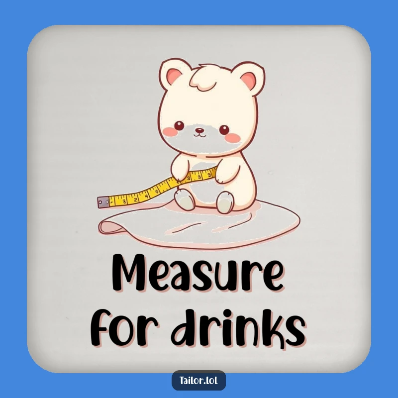Funny Fabric Measuring Animal Coaster: Cute Tailor's Protection, Gift for Tables