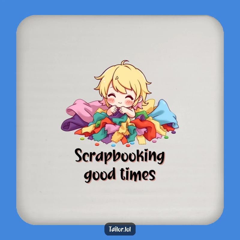 Funny Fabric Scrap Coasters: Sorting Fun Set, Protect Surfaces with Crafty Humor Gift