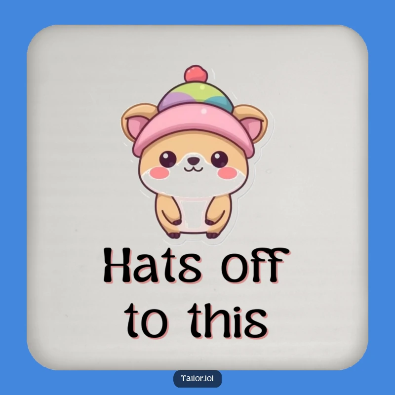 Funny Hat Model Coaster: Cute Animal Fashionista Drink Protector, Perfect Funny Gift