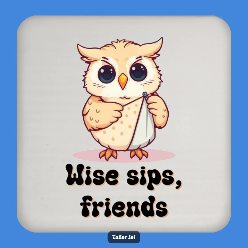 Funny Owl Sewing Coasters: Whimsical Wise Crafter Owl Set, Perfect Gift