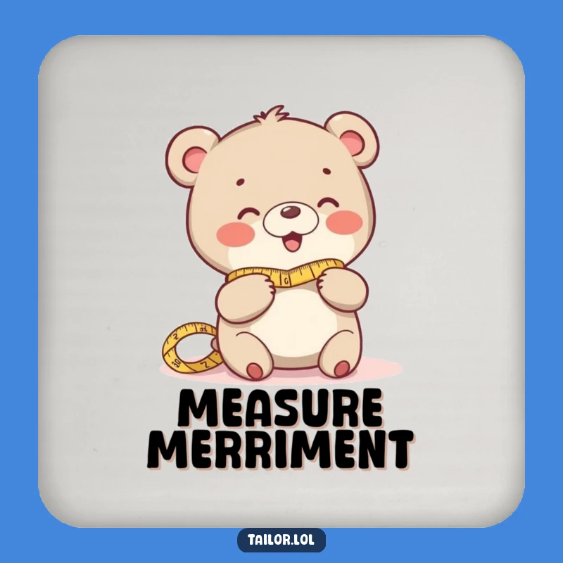 Funny Playful Bear Drink Coaster: Hilarious Protection for Surfaces