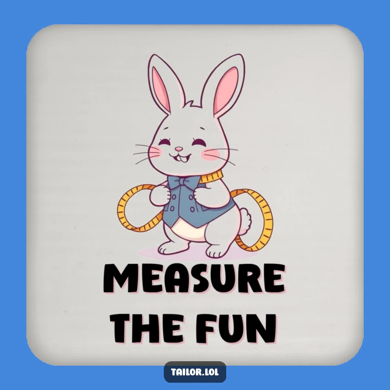 Funny Rabbit Tailor Drink Coaster - Protect Surfaces, Perfect Humorous Gift
