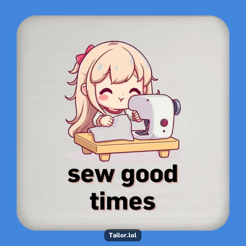 Funny Sewing Machine Coaster Set a Chic Gift for Craft Spaces