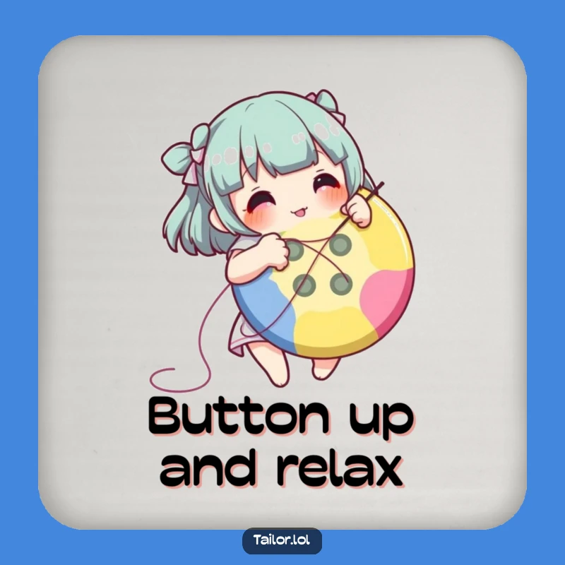 Funny Stitching Character Coaster - Crafty Surface Protection Gift