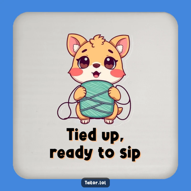 Funny Tangled Animal Coaster - Protect Surfaces with Thread Charm