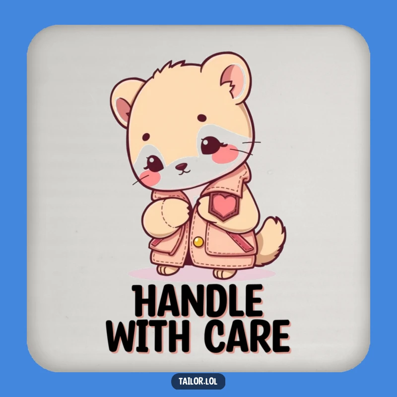 Funny Sewing Animal Coasters: Critter Crafts Tiny Jacket, Protect Surfaces Funny Gift